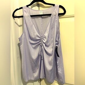 Melrose and Market Lavender Ruched VNeck Top NWT Size XL